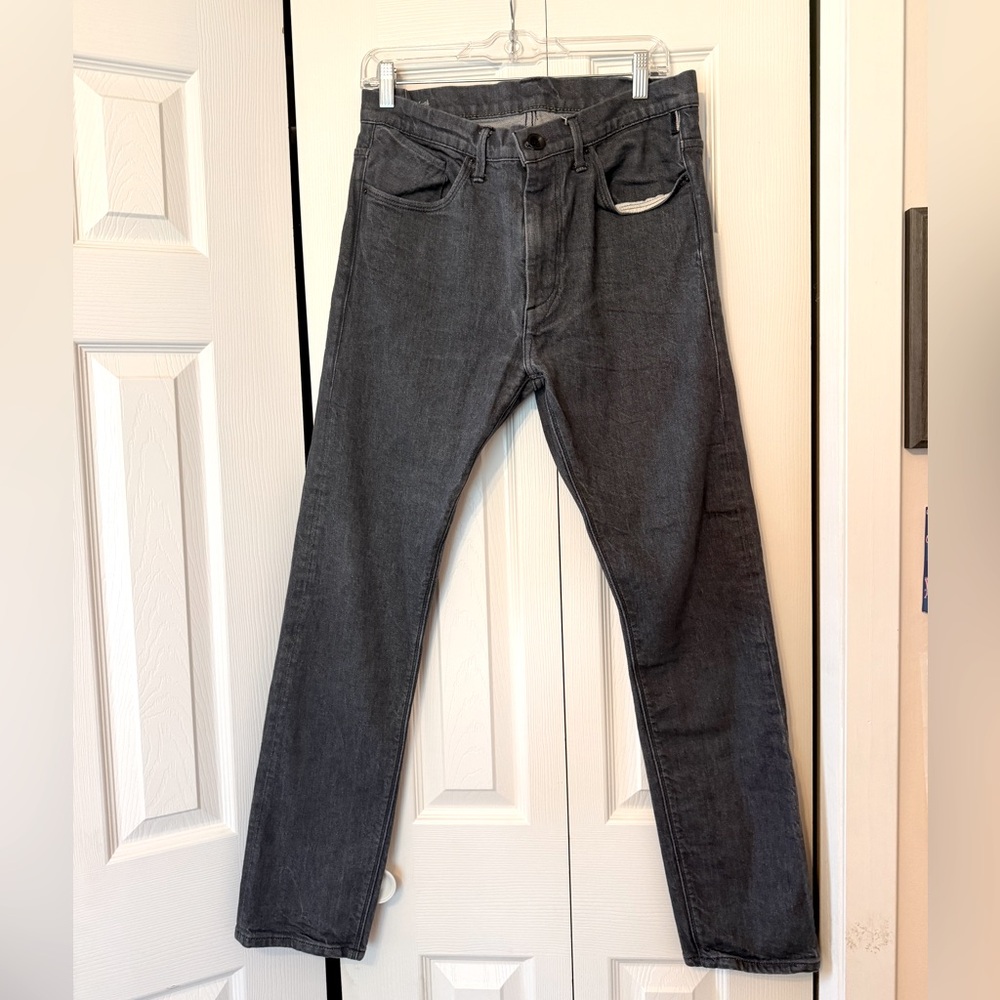Matias Sol Slim Jean Size 33 Grey Faded Navy Two Tone Denim